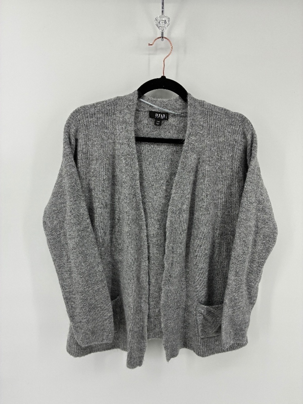 Soft Grey Open Front Office Lightweight Cardigan